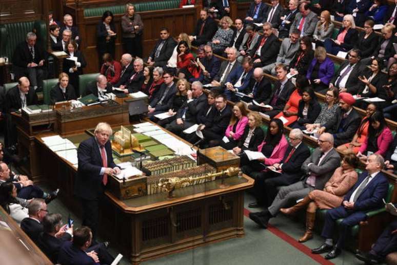 Boris Johnson, primeiro-ministro do Reino Unido, discursa no Parlamento sobre acordo do Brexit