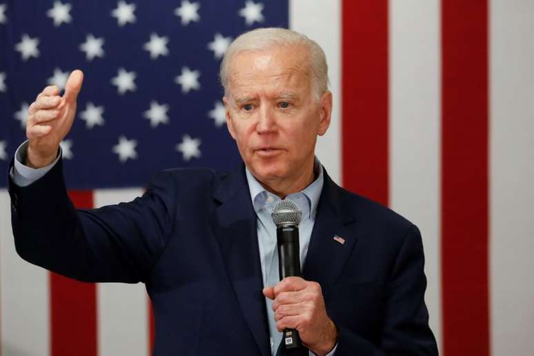 Joe Biden discursa durante evento de campanha em Iowa
22/01/2020 REUTERS/Shannon Stapleton