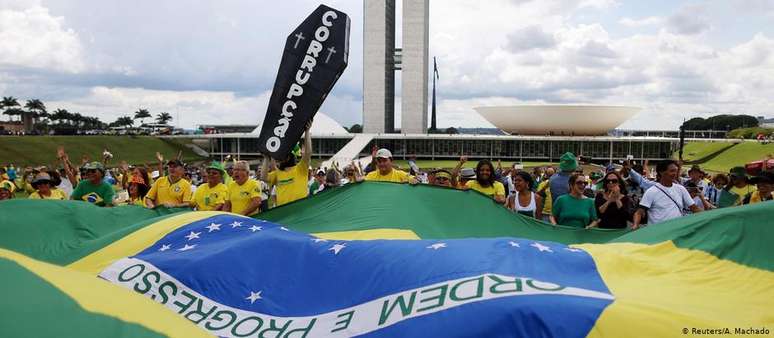 Arquivo: protesto contra corrupção em Brasília, em dezembro de 2016