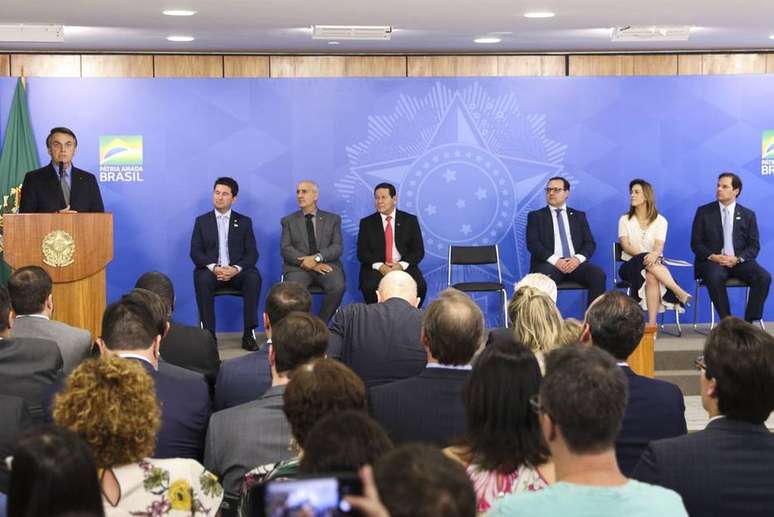 O presidente Jair Bolsonaro participa da solenidade de sãnção da MP da Liberdade Econômica.