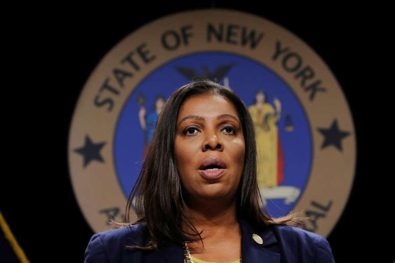 Procuradora Letitia James durante evento em Nova York 19/11/2019  REUTERS/Lucas Jackson