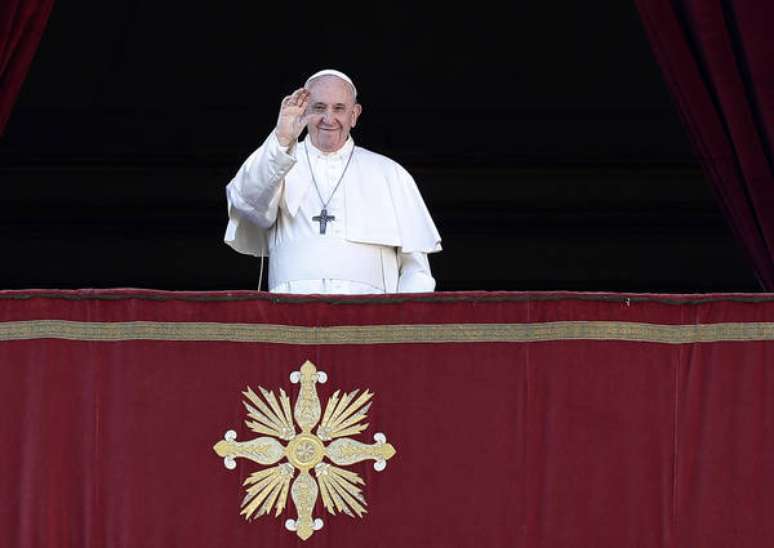 Papa Francisco na sacada da Basílica de São Pedro, Vaticano