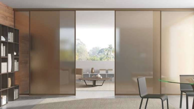 7. Tipos de vidro acidado marrom para casa &ndash; Via: Jornal do Vidro