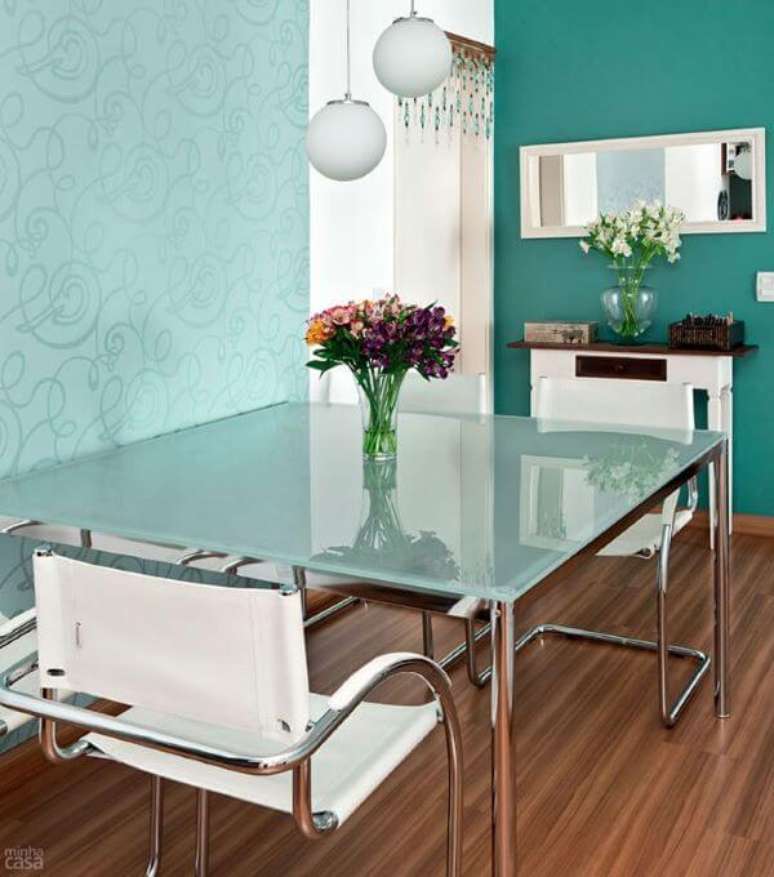 9. Tipos de vidro esmaltado turquesa &ndash; Via: Minha Casa