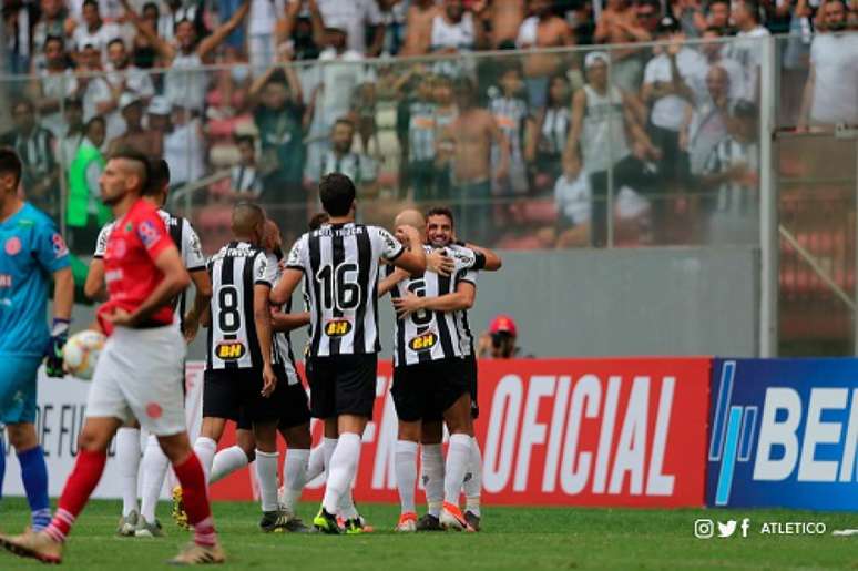 O Galo fez um jogo tranquilo diante do Tupynambás e goleou por 5 a 0-(Reprodução / Twitter Atlético-MG)