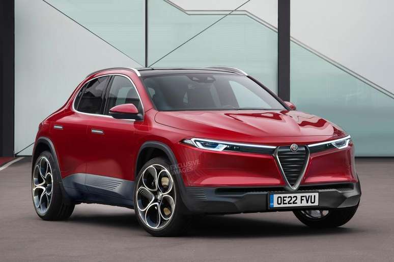 Projeção do futuro SUV da Alfa Romeo.