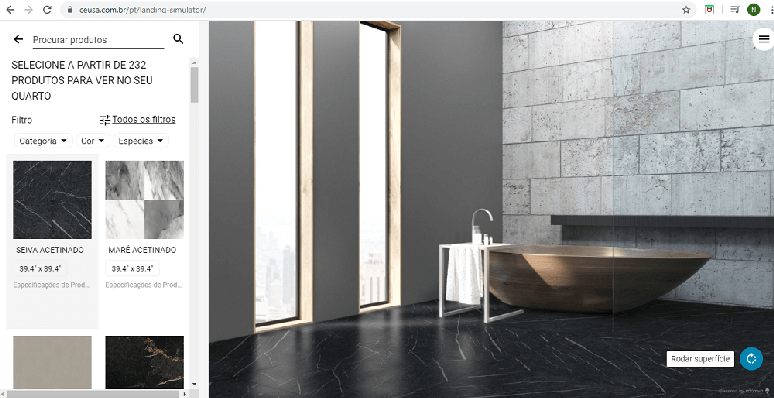 1. Escolha a revestimento ideal para o seu projeto com a Plataforma Simular da Ceusa – Fonte Ceusa