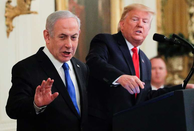 Trump e Netanyahu dão entrevista coletiva na Casa Branca
28/01/2020
REUTERS/Brendan McDermid