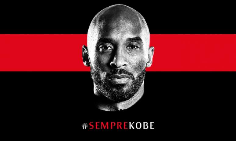 Imagem de Kobe Bryant que o Milan usou para homenageá-lo (Foto: Divulgação / Milan)