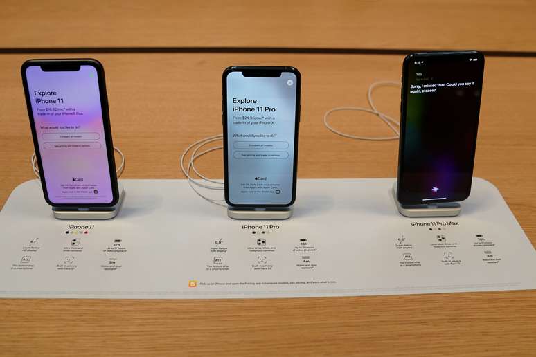 iPhones 11 em loja da Apple em Nova York, EUA 
20/09/2019
REUTERS/Carlo Allegri