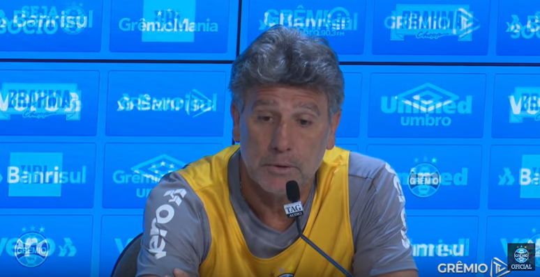 Renato Portaluppi não se preocupa com a idade dos seus atletas (Foto: Reprodução/Grêmio)