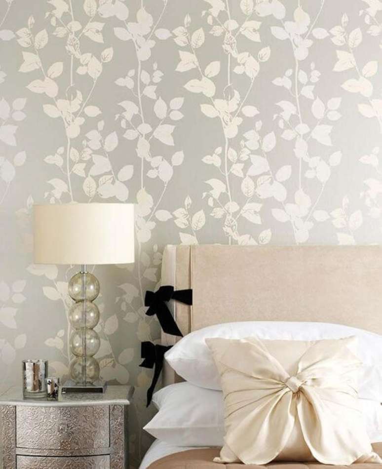 72. Paredes de quarto decoradas com papel de parede – Foto: Reciclar e Decorar