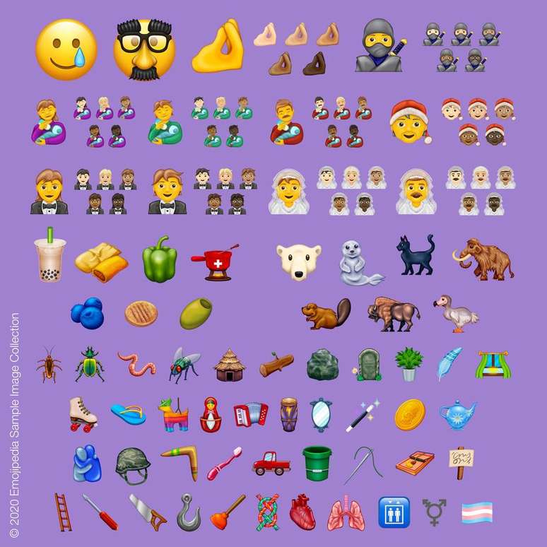 Os 117 emojis anunciados pela Emojipedia estarão disponíveis até o meio de 2020