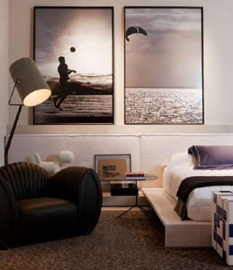 68- Quadros para quarto feitos com fotografia. Fonte: Pinterest