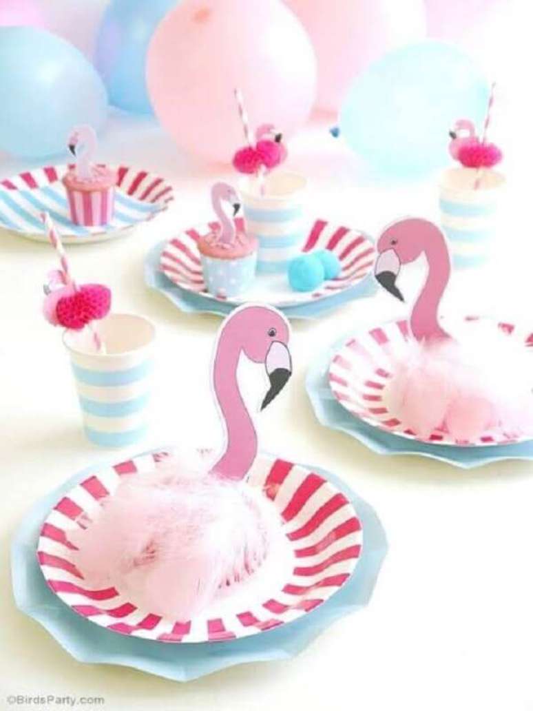 39. Decoração de festa flamingo simples e minimalista – Foto: It Party