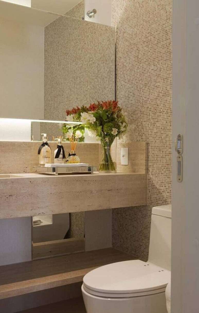 5. Saiba como escolher o melhor modelo de bancada para o seu banheiro pequeno planejado &ndash; Foto: &Eacute;rica Salguero