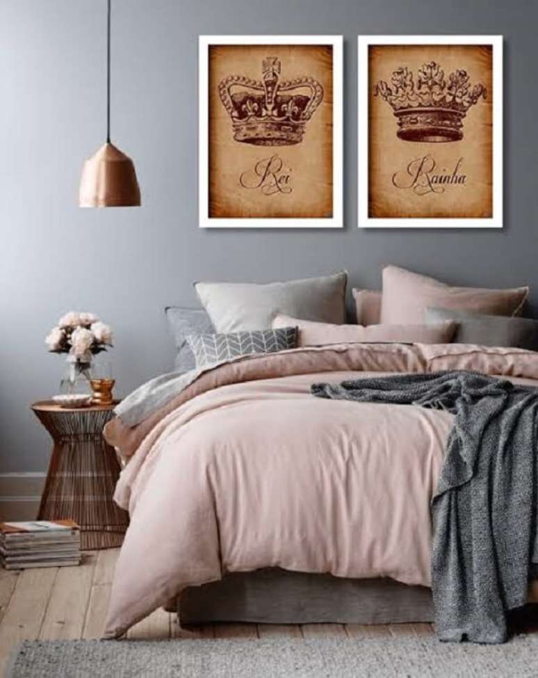 71- Modelos criativos de quadros para quarto de casal. Fonte: Top Quadros