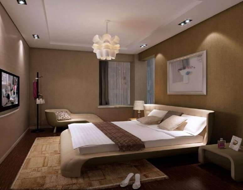 26. Linda e moderna lumin&aacute;ria de teto par quarto