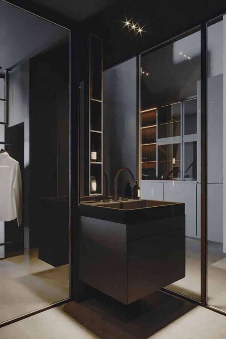 1. A decoração na cor preta pode levar mais estilo e sofisticação ao seu ambiente – Foto: Homedit
