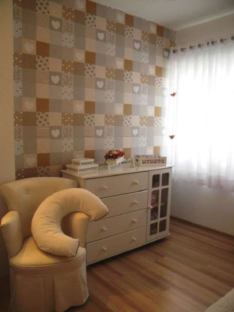 30. Modelo de papel de parede estampado para quarto de beb&ecirc;