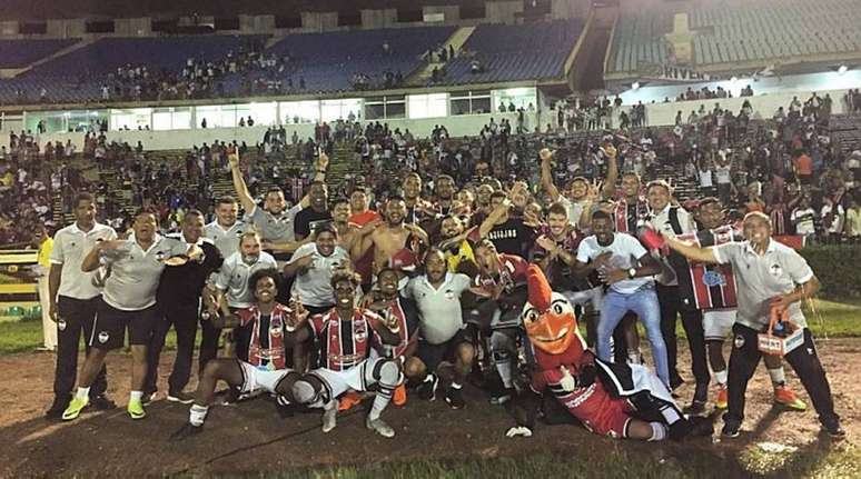 River-PI fez festa após eliminar o Bahia e se classificar na Copa do Brasil