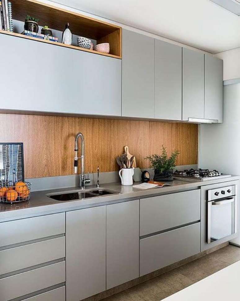 72. Armário de cozinha planejada moderna – Via: Pinterest