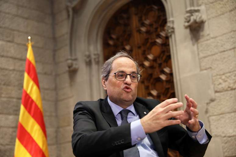 Líder catalão Quim Torra dá entrevista à Reuters no Palau de la Generalitat, em Barcelona
07/02/2020
REUTERS/Nacho Doce