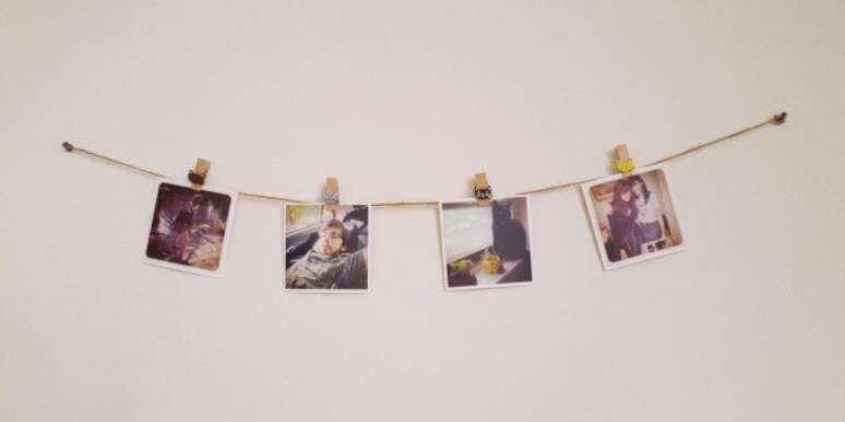 17. Uma linha, poucas foto e o varal de fotos continua lind&iacute;ssimo