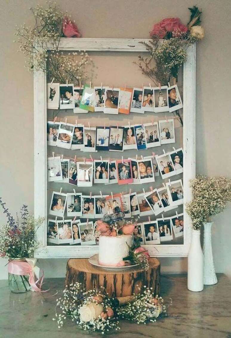 7. Varal de fotos na festa em casa &ndash; Via: Pinterest
