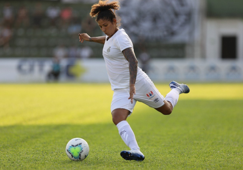 Cristiane em sua reestreia pelo Santos (Foto: Divulgação/Santos)