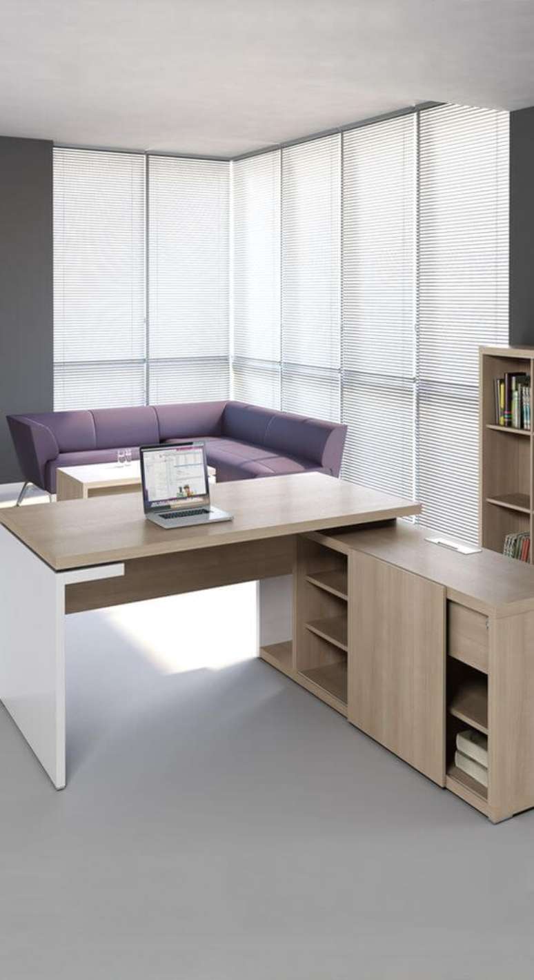 16. Sof&aacute; para escrit&oacute;rio pequeno e lindo &ndash; Via: Melamine