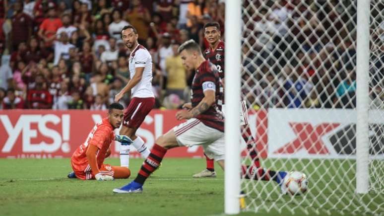 No único jogo deste ano, Flu venceu por 1 a 0, com gol de Nenê (Foto: Lucas Merçon / Fluminense)