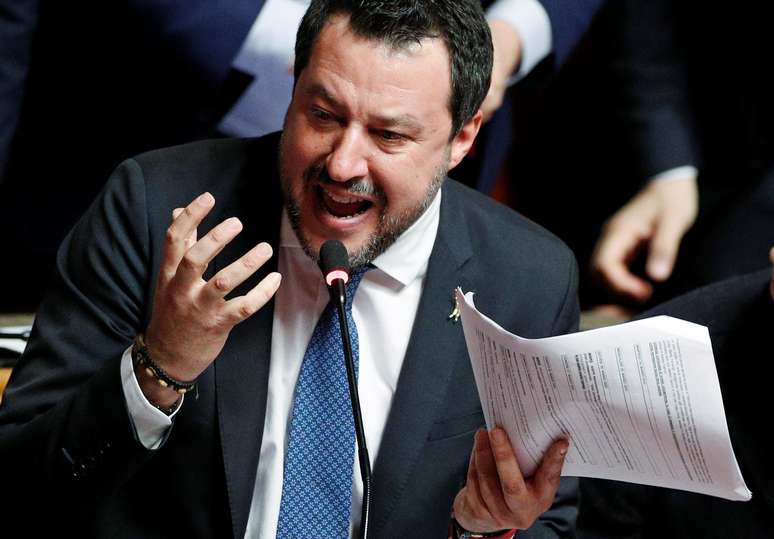 Líder de extrema-direita italiano Matteo Salvini
12/02/2020
REUTERS/Guglielmo Mangiapane