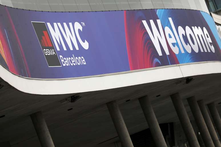 Logotipo do Mobile World Congress de 2020, em Barcelona. 12/2/2020. REUTERS