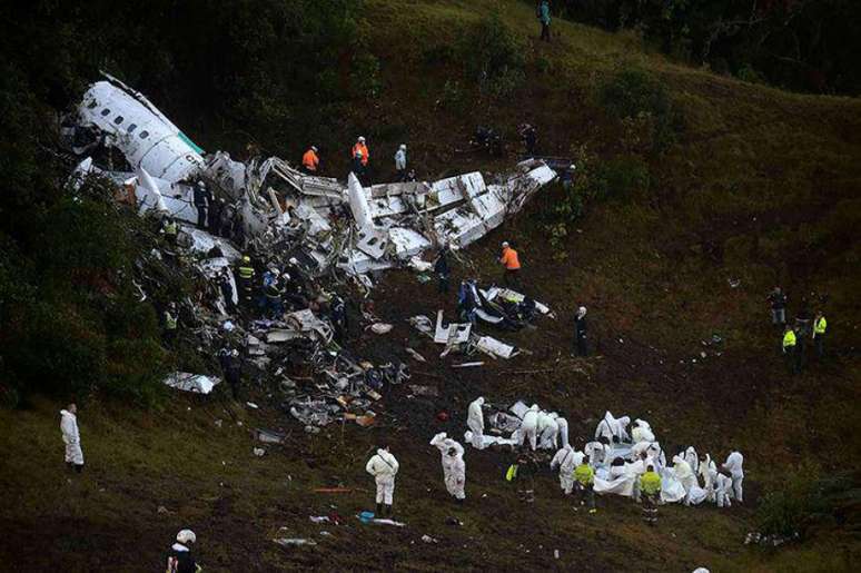 Tragédia do avião da LaMia, que transportava a delegação da Chapecoense, ocorreu em 2016 (Raul Arboleda/AFP)