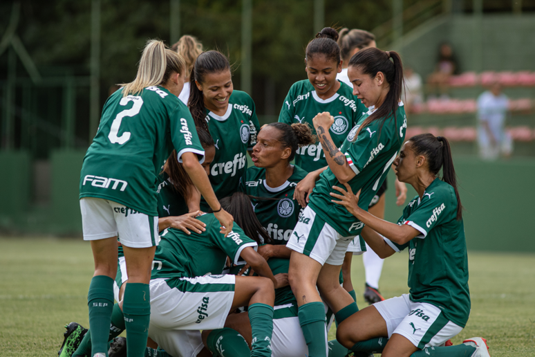 Palmeiras venceu a primeira no Brasileiro feminino (Foto: Divulgação/Palmeiras)