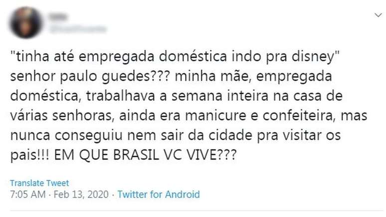 "Em que Brasil você vive?", pergunta filha de empregada doméstica