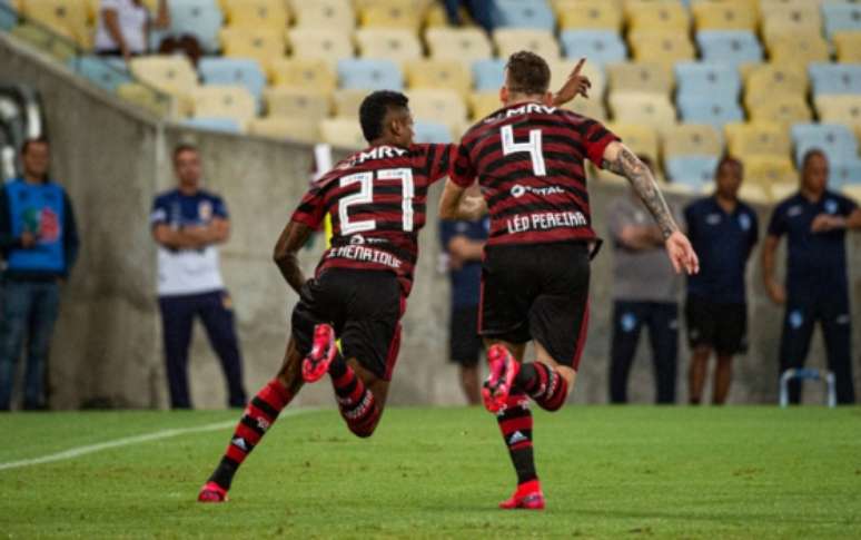 Bruno Henrique marcou o primeiro gol do clássico (Foto: Alexandre Vidal / Flamengo)