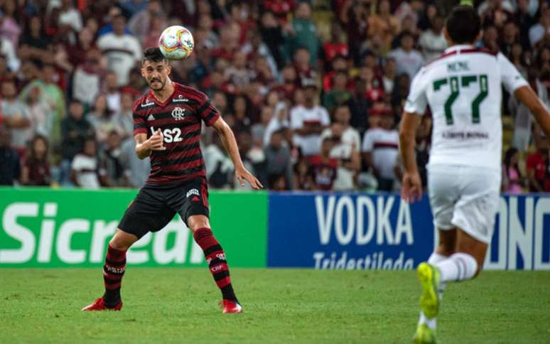 Gustavo Henrique em ação contra o Fluminense (Foto: Alexandre Vidal / Flamengo)