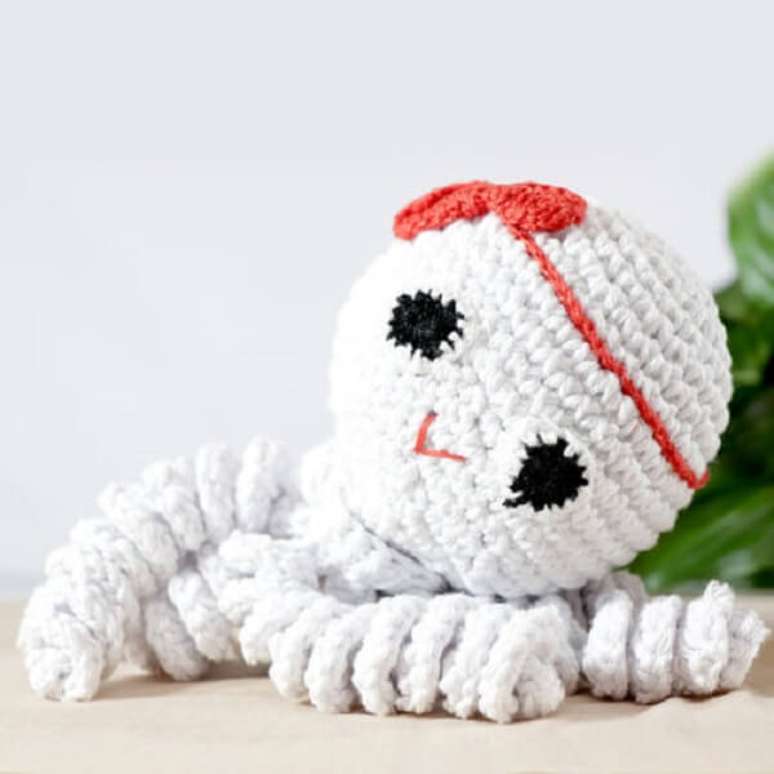 47- Modelo fofo de polvo de crochê. Fonte: Pinterest