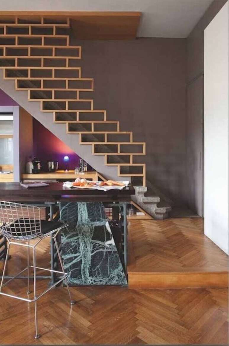 63. Modelo de corrim&atilde;o que imita tijolo &ndash; Foto: Webcomunica