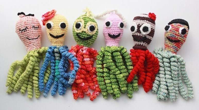 16– Coleção de Polvo de crochê. Fonte: Pinterest