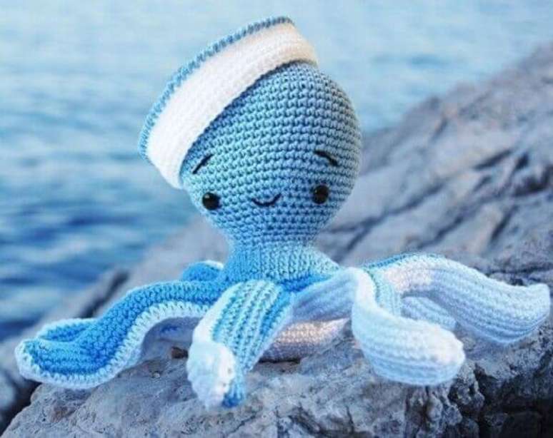 33- Polvo de crochê marinheiro. Fonte: Pinterest