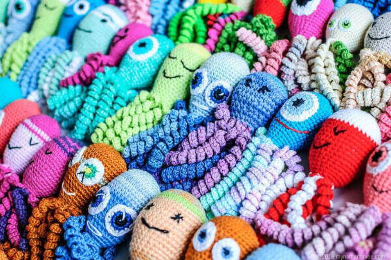 37– Modelos variados de polvos em crochê. Fonte: Pinterest