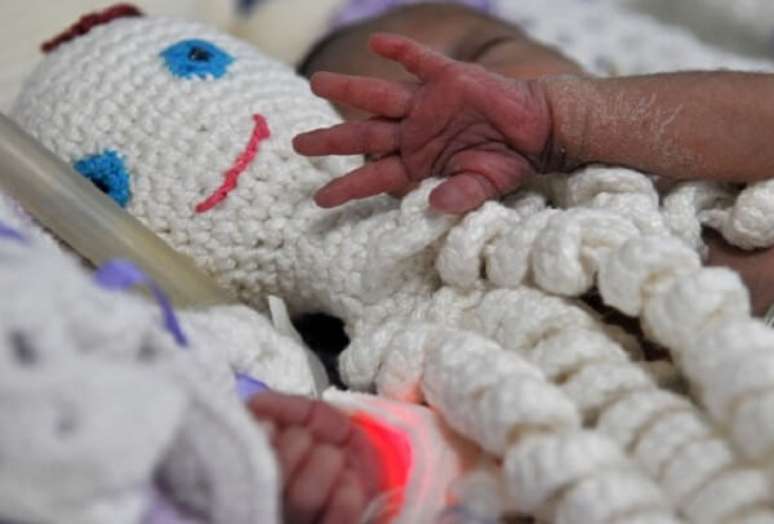 62- O polvo de crochê ajuda no desenvolvimento dos bebês. Fonte: Pinterest