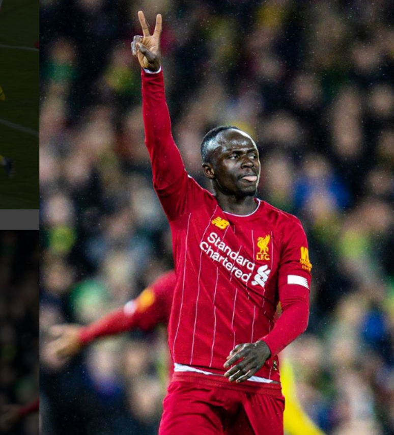 Mané chega ao 100º gol na Inglaterra (Foto: Divulgação/Liverpool)