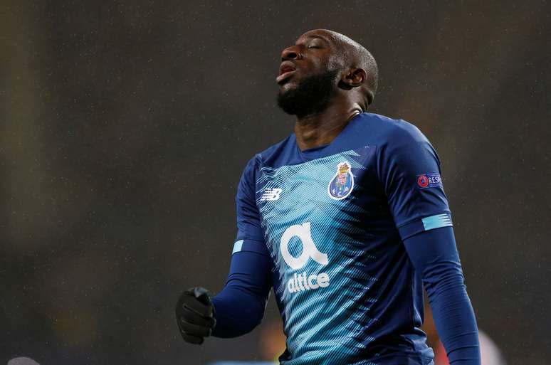 Moussa Marega reage durante jogo do Porto contro o Feyenoord
12/12/2019
REUTERS/Rafael Marchante