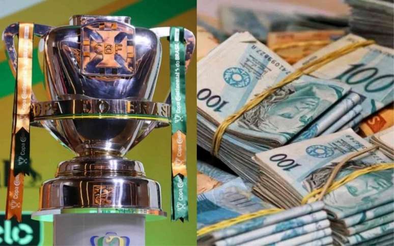 Além do troféu, a Copa do Brasil dá uma premiação milionária para o vencedor boas quantias para cada fase alcançada-(Arte LANCE!)