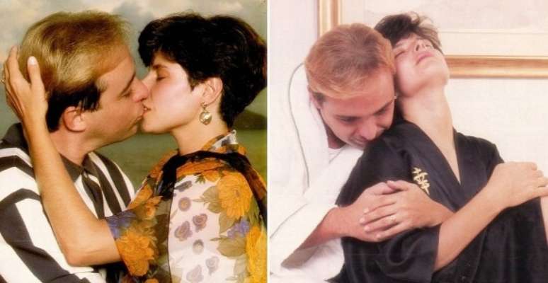 O ensaio fotográfico de Gugu e Rose para a matéria na Caras, há 25 anos, teve beijo na boca e pose sensual
