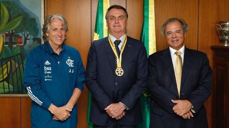 Jorge Jesus encontrou o presidente Jair Bolsonaro (Foto: Divulgação/Presidência da República)